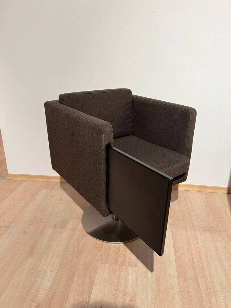Set of Dutch Cubic Swivel Chairs with Tableau by Lensvelt, 2001