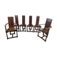 Renaissance moulded walnut chairs