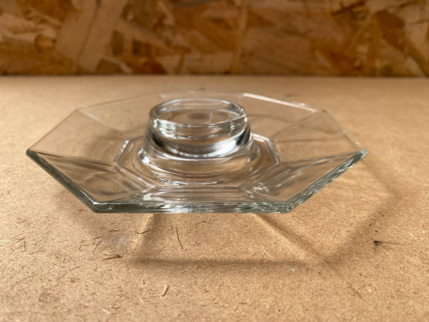 Pair Antique ARCOROC Octime Egg Cup Transparent Molded Glass Vintage #B478