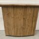 20th century woven bamboo half-moon bar