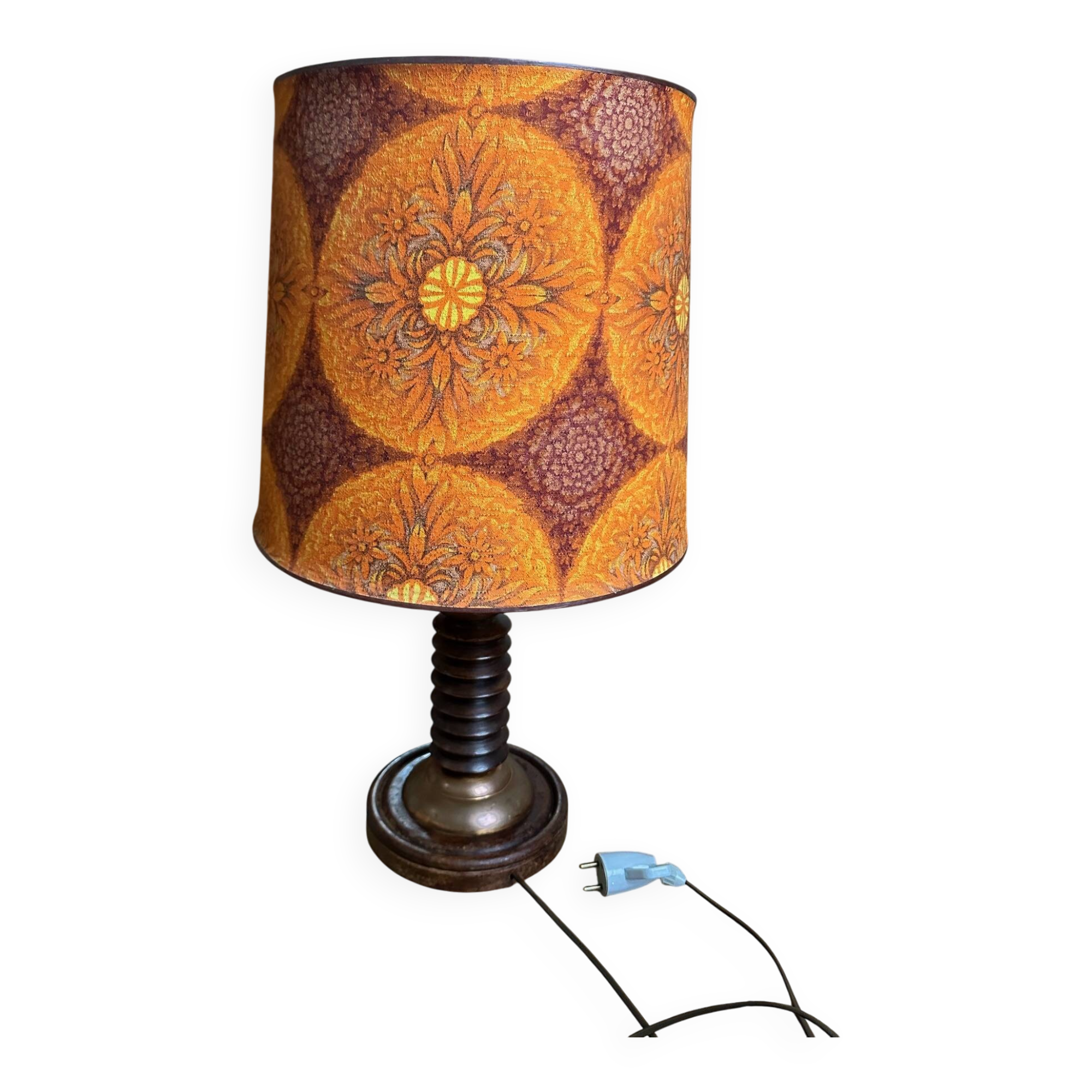 Vintage lamp with retro shade