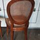 Paire de chaises médaillon Louis XVI cannées