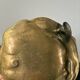 Art Nouveau bronze ashtray with a naked woman