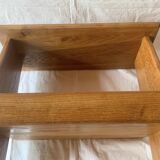 Side table and magazine rack in solid oak