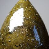 Ancienne gargoulette "Magique" oeuf en grès vernissé/émaillé et sablé