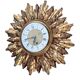 Vintage Hollywood Regency Goldleaf Sunburst Clock