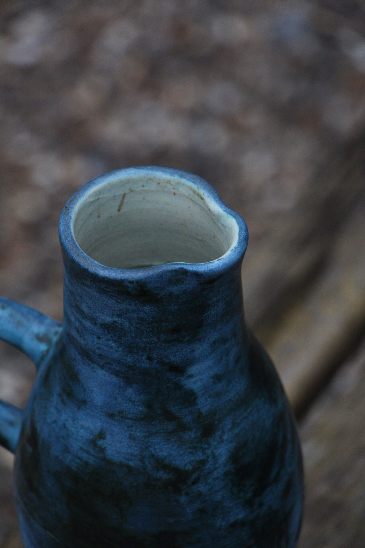 Pitcher - vase by Jacques Blin blue 1950