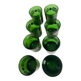 8 green glass water glasses Directoire style