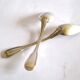 Set of 2 silver-plated dessert spoons in Chinon style, 15 cm.
