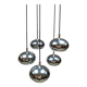 Suspension vintage cascade chromée 'Sphères d'argent'