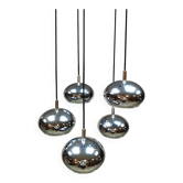 Suspension vintage cascade chromée 'Sphères d'argent'