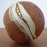 Danish Raku Studio Pottery Vase, 1960s