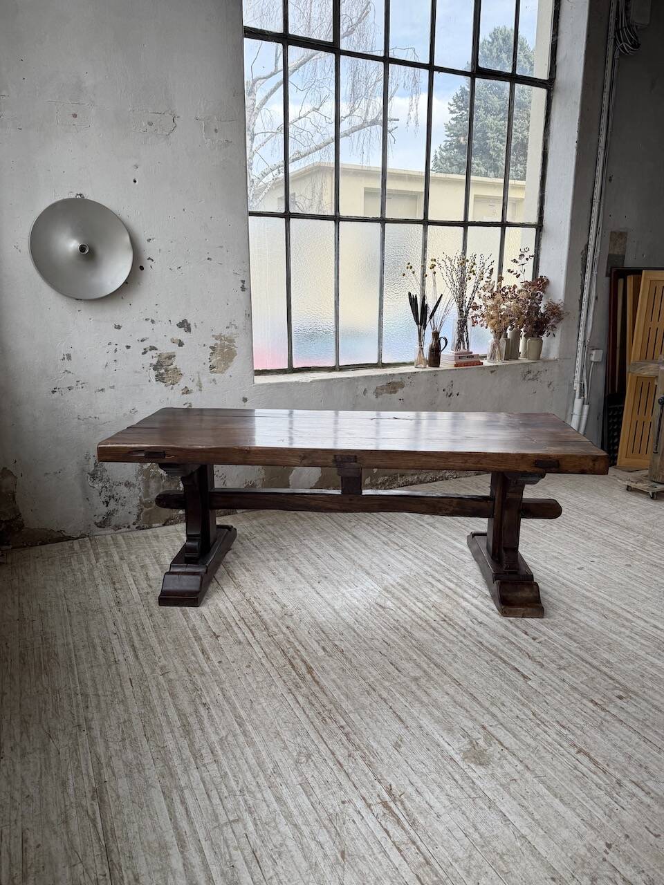 Table de monastère XXL en chêne, 19ème s.