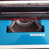 Underwood 315 Blue Typewriter