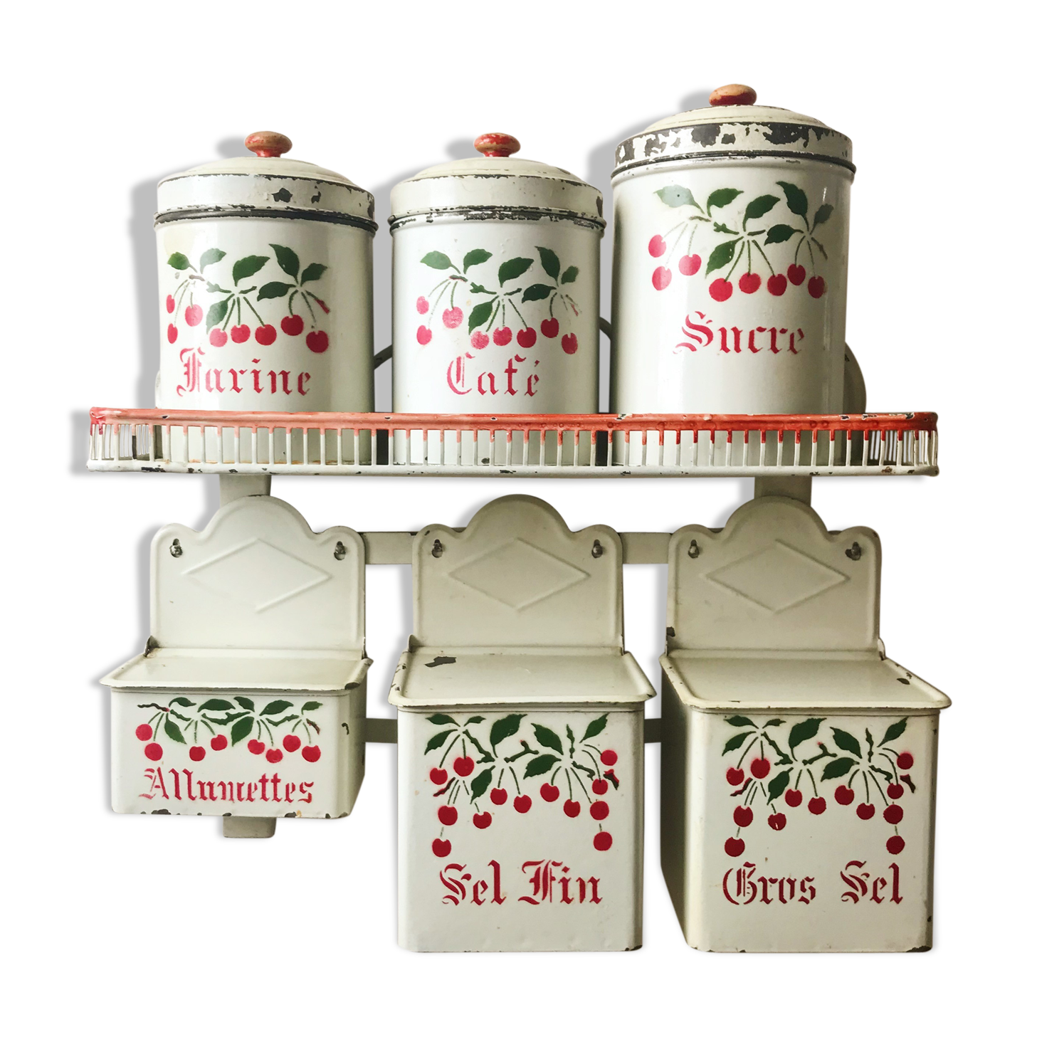 Shelf set and iron boxes