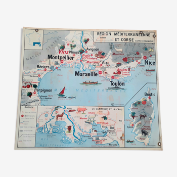 Affiche pédagogique méditerranée corse massif central lyon