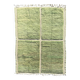 Boujaad Green rug handwoven in natural wool size 250cm×150cm