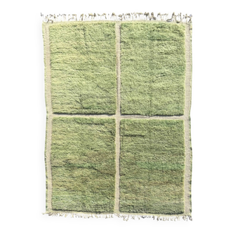Tapis boujaad Vert tissé à la main en laine naturel taille 250cm×150cm