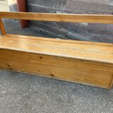Bench nursery school chest vintage 1980s in pine