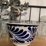 Vintage hard blue & white ceramic bowl - Anfora: art from Madagascar - TBEG!