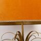 Mid-Century Hollywood Regency Orange Velvet Table Lamp, France, 1960s
