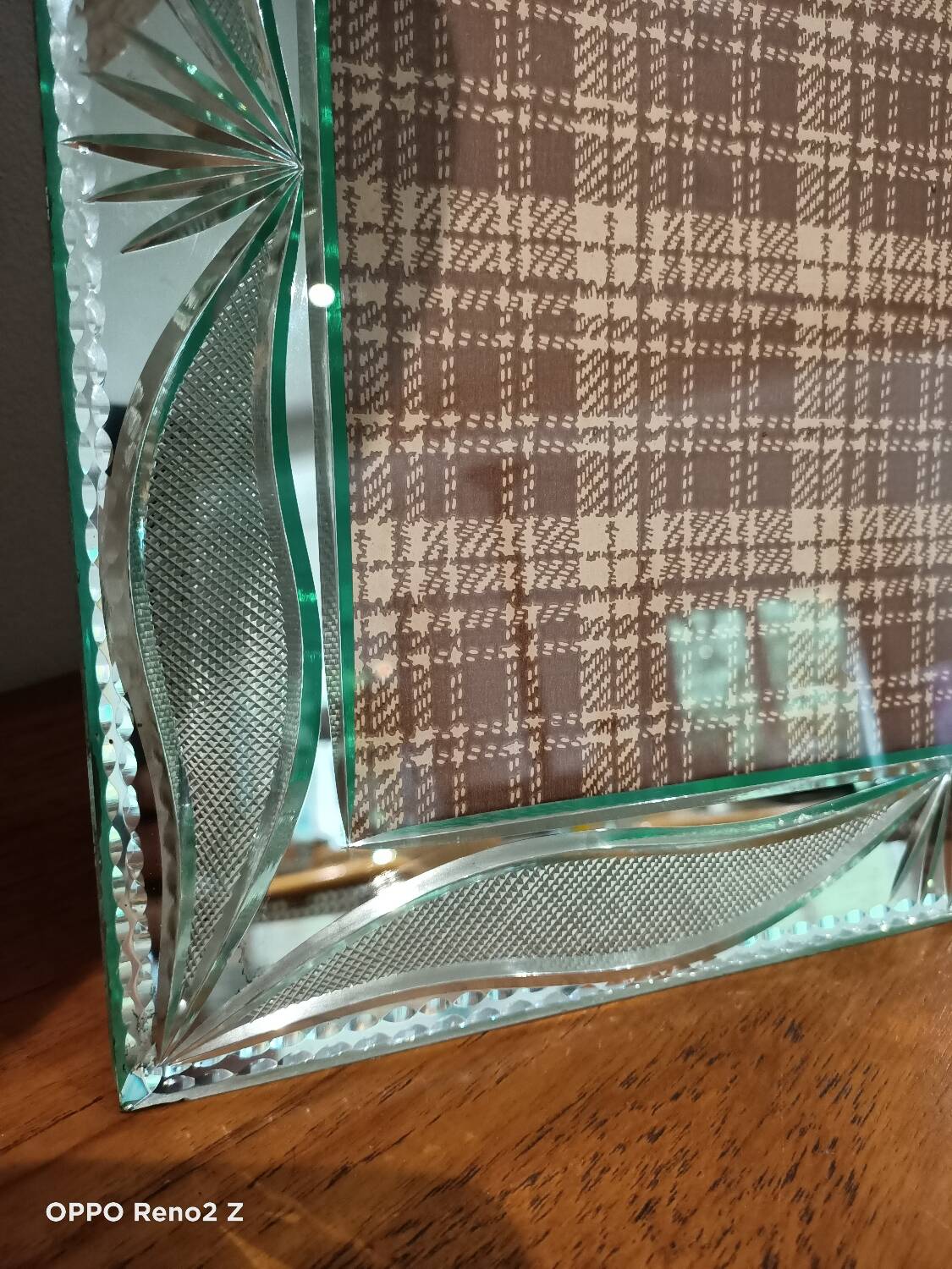 Large chiseled mirror photo frame