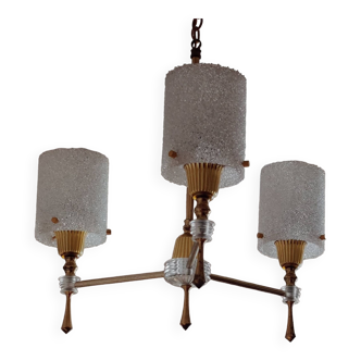 Vintage 60s chandelier 3 arms
