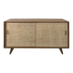 Modernist sideboard in oak with rattan doors.