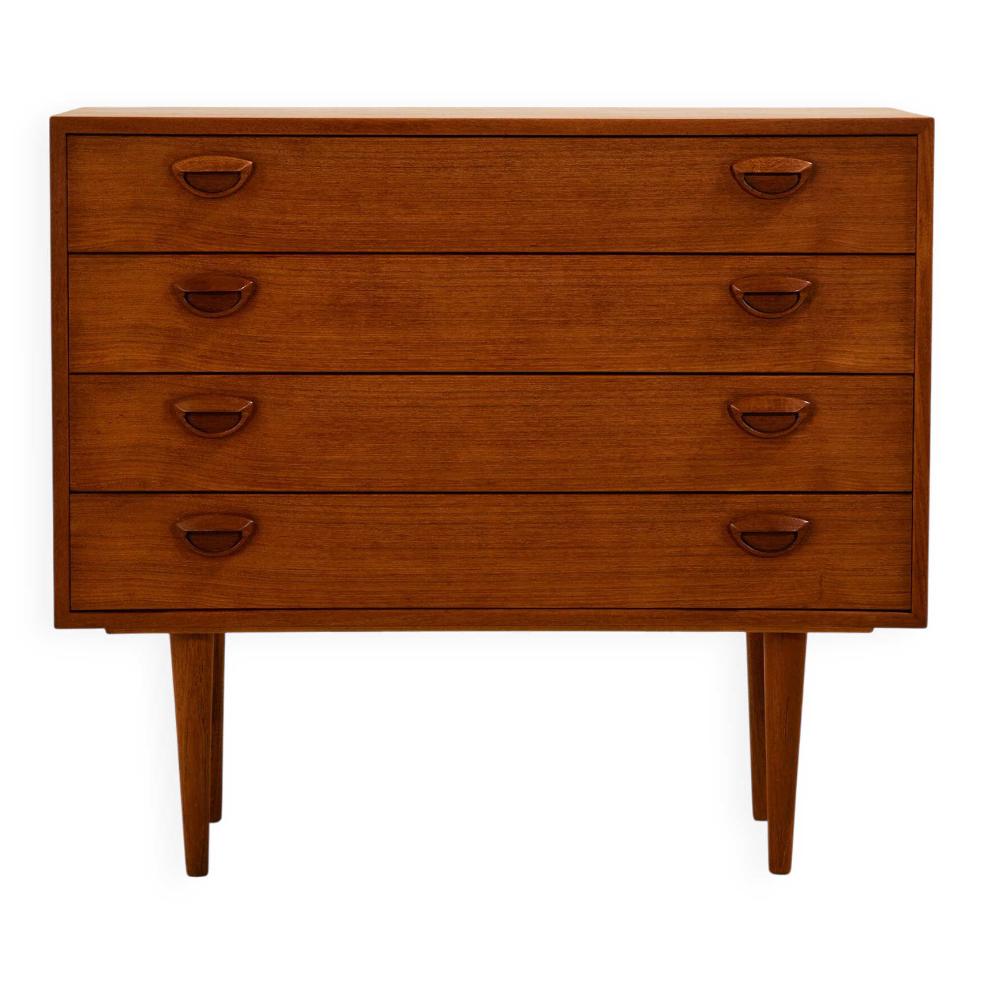 Four-drawer chest of drawers by Kai Kristiansen for Feldballes Møbler