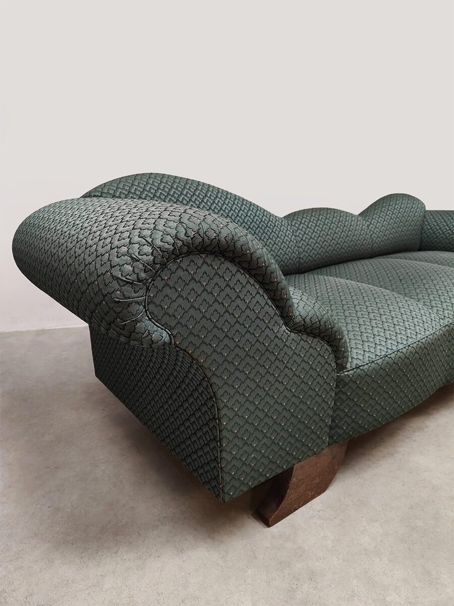 Art deco chaise longue lounge sofa 'Wave'