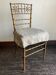 Chair in gilded wood and linen Napoleon III