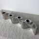 Brushed aluminum candle holder