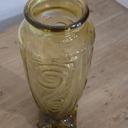 Large Art Deco yellow glass vase