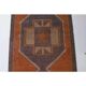 Vintage Turkish Oushak handmade cotton red wool runner 110x370