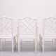 Chinese Chippendale Faux Bamboo Dining chairs set of 6