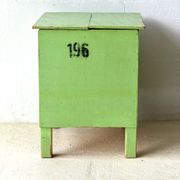 Table de rangement industrielle verte, années 1960