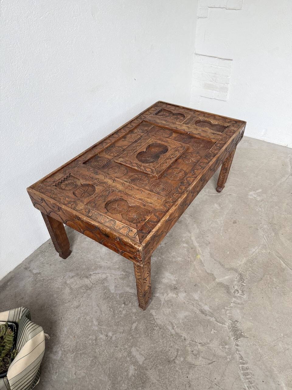 Savoyard folk art coffee table
