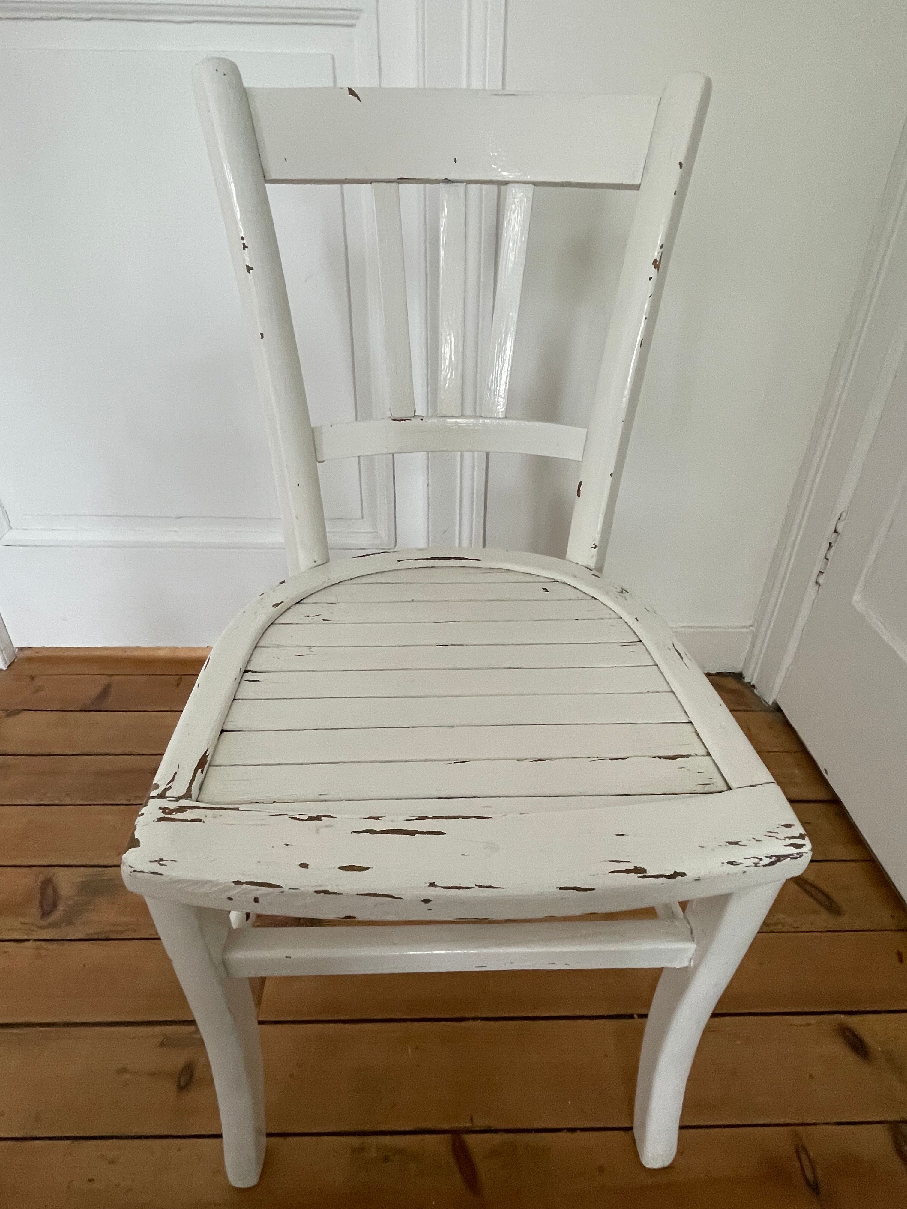 Set of 3 antique bistro chairs Luterma, circa 1960