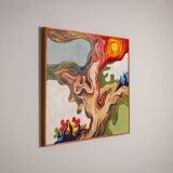 Abstract painting of a figure under the sun - 2 of 2