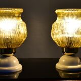 Ensemble de deux lampes de table du milieu du siècle Tchécoslovaquie années 1970