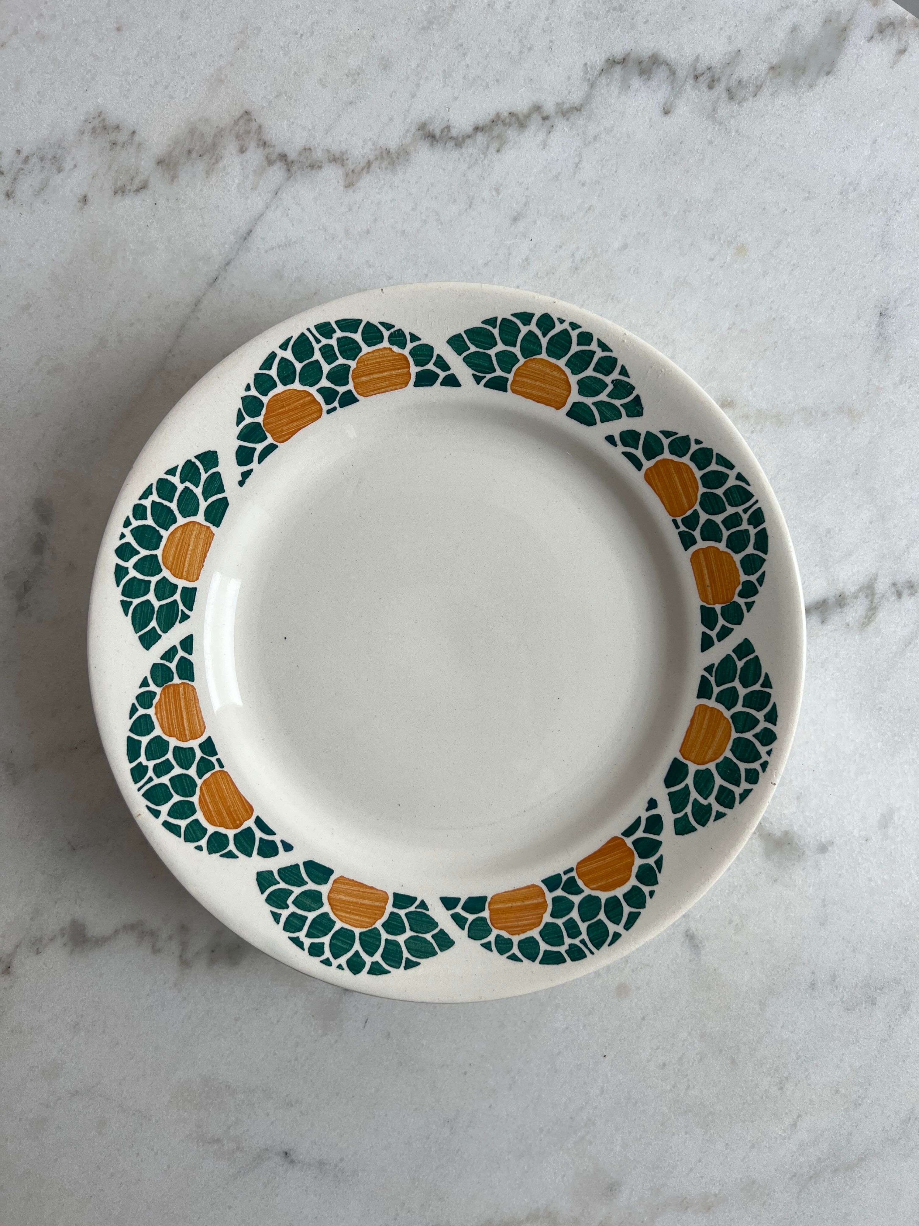 Lot de 6 assiettes plates, Nouvelle Givors, Jane