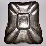 Vintage Rectangular Embossed Silver Plated Tray / Centerpiece by Olri, Italy