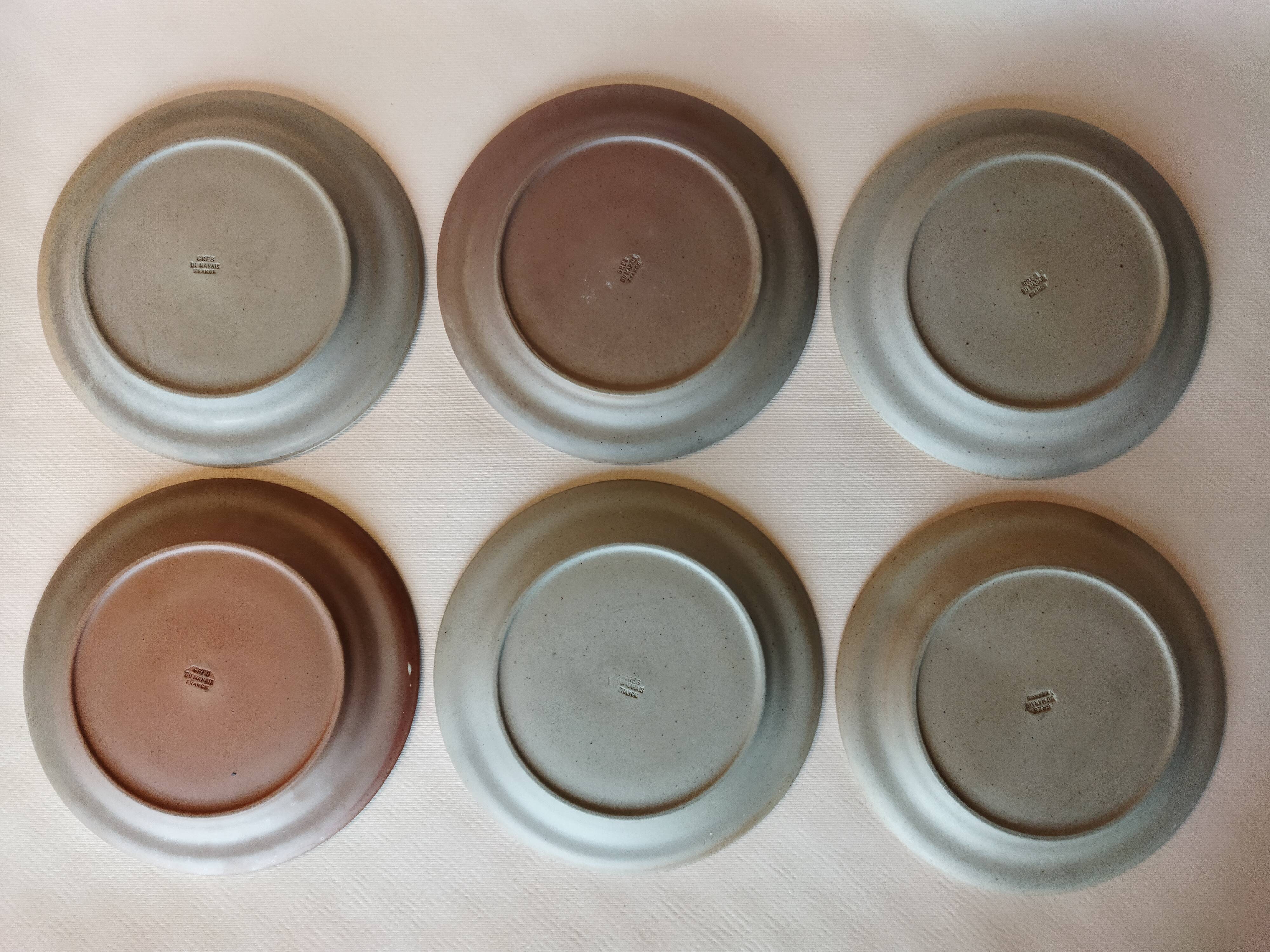 6 Marais Stoneware plates