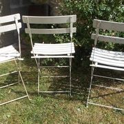 Set of 3 folding garden chairs