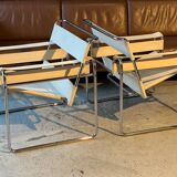 Pair of Wassily armchairs in canvas, Gavina edition, 1964