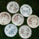 Set of 7 different iron earth plates