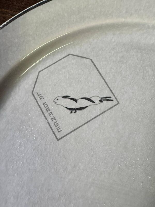 Service de chasse Art déco 22 pièces en céramique