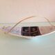 Empty pocket in gray and brown ceramic and golden handle / vintage 60s-70s