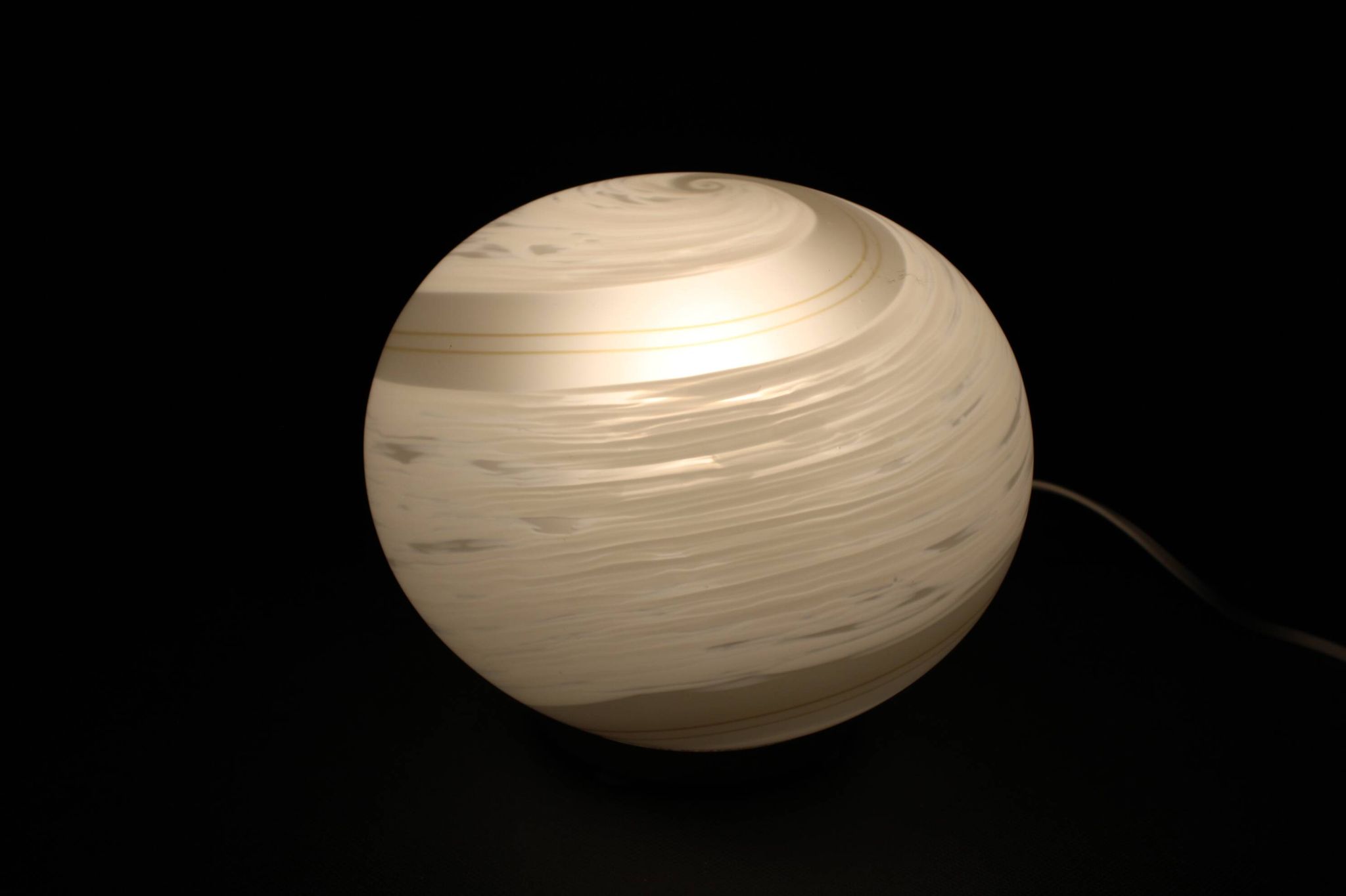 Lampe de table en verre des années 1980, Italie