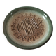 Signed stoneware bowl from Puisaye, relief decoration.